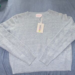 Brodie Women’s Blue Cashmere Sweater